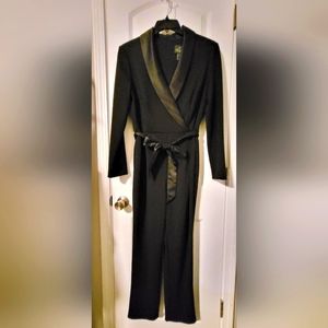 Adrianna Papell Tuxedo Jumpsuit Size 10 US
